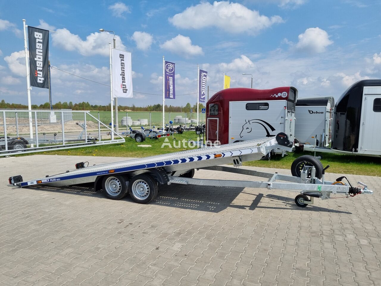 neuer Lorries PLI-35 5021 car trailer 3.5t GVW tilting platform 500 x 210 cm Autotransportanhänger