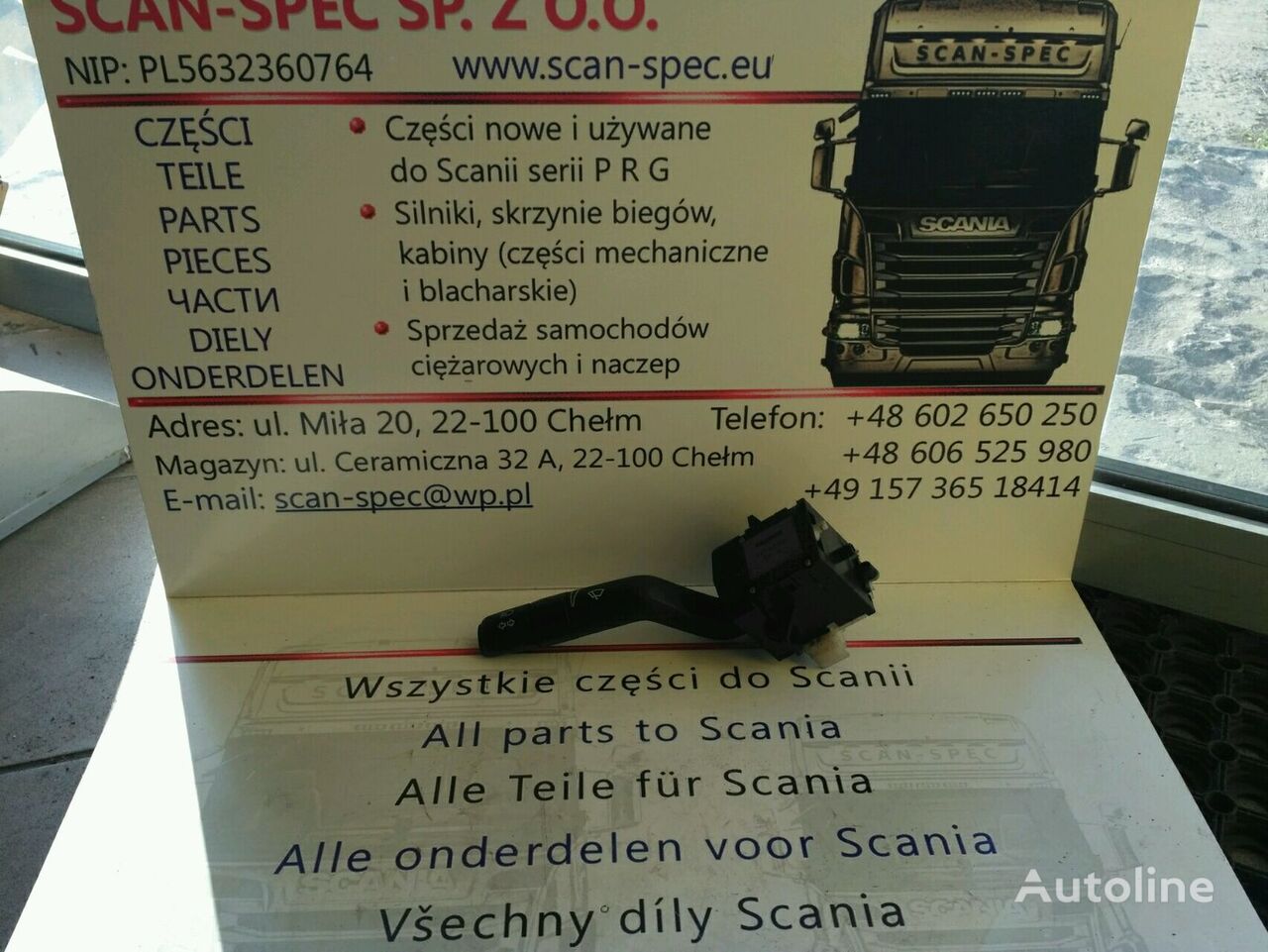 Scania Manetka Włącznik Wycieraczek, Kierunkowskazów 1542529,1422111 Armaturenbrett für Scania P R G T Sattelzugmaschine