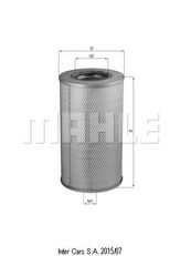 DAF MAHLE LX655 Luftfilter für DAF 85 CF XF 250 M/XF 315 M/XF 280 M 02.98-12.00  LKW