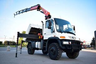 Mercedes-Benz Unimog U400 4x4 PALFINGER PK 16502 CRANE KIPER KRAN Muldenkipper