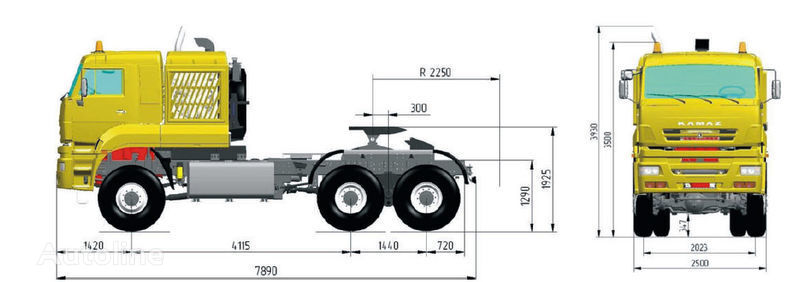 neue KamAZ 65226 (6h6) Sattelzugmaschine